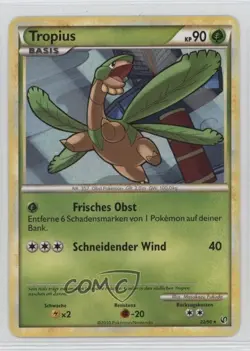 Tropius German Pokemon HeartGold & SoulSilver Undaunted #22 2010 - Image 1