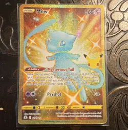 Pokemon TCG Mew 025/025 Celebrations Secret Rare Holo English 2021 60HP - Image 1