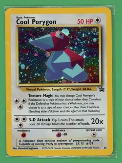 Cool Porygon Pokemon WOTC Promo Black Star #15 Sealed - Image 1