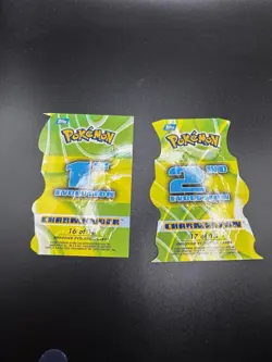 Topps Pokemon 2000 Embossed Evolution Pack Lot of 2 Charmander Charmeleon - Image 2