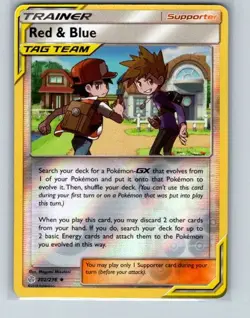 Red & Blue 202/236 Uncommon Cosmic Eclipse Pokemon Reverse Holo Near Mint - Image 1