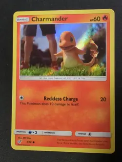 Charmander 4/18 Detective Pikachu Pokemon Holo LP - Image 1