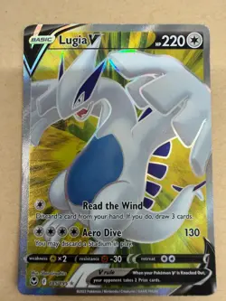 Pokemon Lugia V (Full Art) 185/195 Swsh12: Sword & Shield-Silver Tempest Holo MP - Image 1
