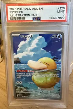 Psyduck PSA 9 Illustration Rare Holo 226/217 Me: Ascended Heroes EN 2026 - Image 1
