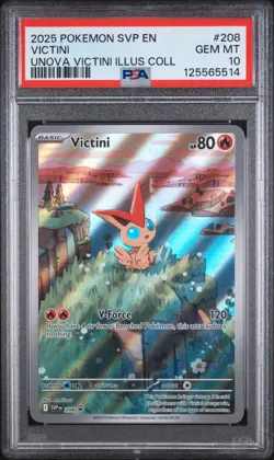 2025 Pokemon Black Star Promo Victini Unova Victini Illus Coll PSA 10 #208 - Image 1