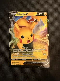 Pokemon TCG Pikachu v Vivid Voltage 043/185 Holo Ultra Rare Near Mint - Image 1