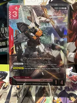 Gundam Card Game Phantom Aria Gundam Kyrios GD04-034 Legend Rare LR NM - Image 1