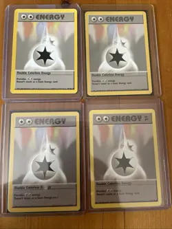 Double Colorless Energy 96/102 Uncommon Unlimited Pokemon + Set 2 - 4 Cards - Image 1