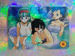 Card Waifu Dragon Ball Z Bulma, Chichi, Android 18, Caulifla, Videl Holo - Image 1