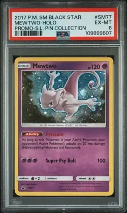 SEQUENTIAL NUMBERS 3 CARDS = 2017 Mewtwo SM77 Black Star Promo PSA 8-7-6 - Image 1