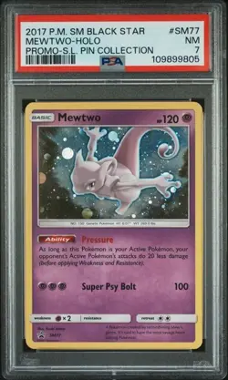 SEQUENTIAL NUMBERS 3 CARDS = 2017 Mewtwo SM77 Black Star Promo PSA 8-7-6 - Image 2