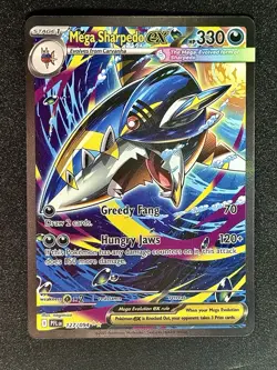Pokemon Card Mega Sharpedo ex 127/094 Phantasmal Flames SIR Secret Rare NM TCG - Image 1