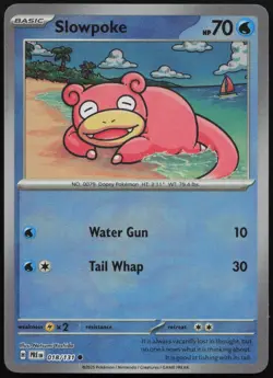 Slowpoke (Poke Ball Pattern) 018/131 Holo Common Prismatic Evolutions Pokemon NM - Image 1
