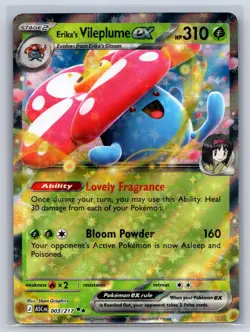 Erika's Vileplume ex 003/217 Double Rare Ascended Heroes Pokemon Holo Near Mint - Image 1