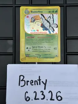 Butterfree 5/165 Expedition 2002 Rare Holo E-Reader Vintage Pokemon - Image 1