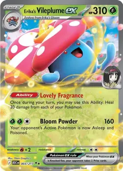 Pokemon Erika's Vileplume ex [ME: Ascended Heroes - 003/217]Holofoil NM Doubl... - Image 1