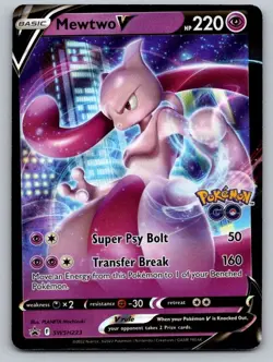 Mewtwo V SWSH223 Holo Promo Sword & Shield Promo Pokemon Near Mint - Image 1