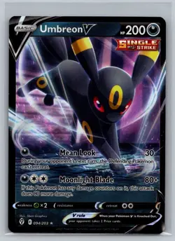 Umbreon V 094/203 Holo V Rare Evolving Skies Pokemon Holo Near Mint - Image 1