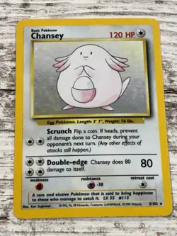 Chansey Holo WOTC Base Set MP Moderately Play 1999 Pokemon TCG - Image 1