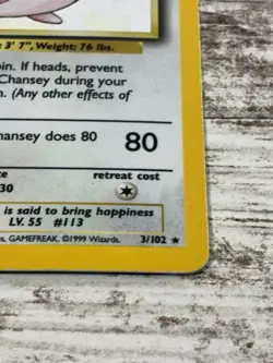 Chansey Holo WOTC Base Set MP Moderately Play 1999 Pokemon TCG - Image 3