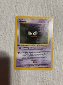 Pokemon- 1st Edition Base Set Shadowless Gastly #50/102 NM - Image 1