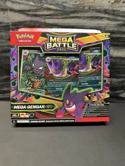 POKEMON MEGA BATTLE DECK BOX (MEGA GENGAR EX) Center of Box Damaged - Image 1
