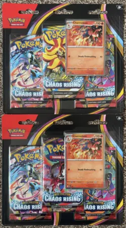 2 x Pokemon TCG Chaos Rising Triple 3 Blister - 6 Booster Packs - New & Sealed - Image 1