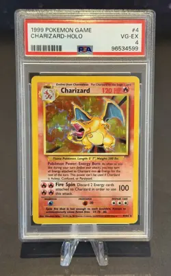 1999 Pokemon Game Base English Card - PSA 4 - Charizard Holo #4/102 - Image 1