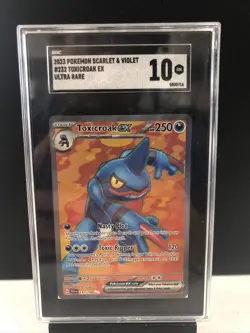J4 2023 POKEMON SCARLET & VIOLET - ULTRA RARE - TOXICROAK EX SGC 10 GEM MINT - Image 1