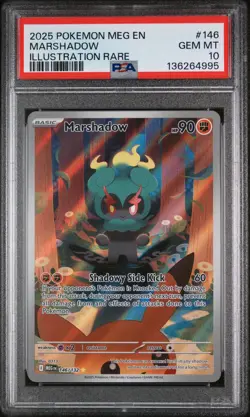 Marshadow 146/132 Illustration Rare Mega Evolution Pokemon English PSA 10 - Image 1