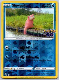 Slowpoke Reverse Holo Pokemon GO N-DESIGN Inc. 019/078 NM - Image 1