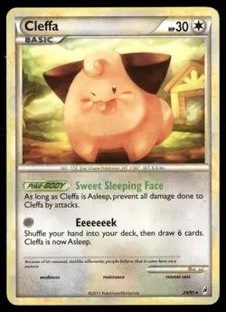 Cleffa 24/95 Rare Call of Legends Pokemon Moderately Played - Image 1
