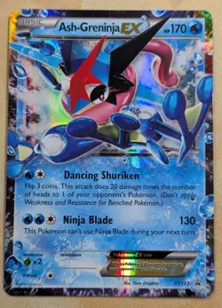 Pokemon TCG Ash-Greninja EX XY Black Star Promo XY133 Holo Card TCG Regular Size - Image 1