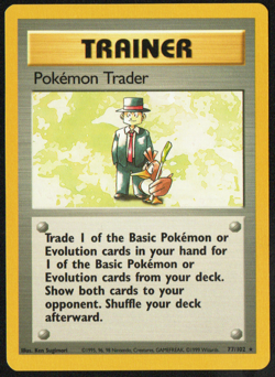 Pokemon Trader 77/102 Rare LP Base Set Unlimited Pokemon TCG - Image 1