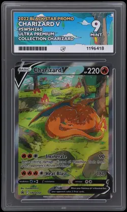 ACE 9 MINT Charizard V Pokemon Black Star Promo SWSH260 - Image 1