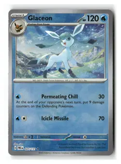 Glaceon POKEBALL HOLO 025/131 Rare Prismatic Evolutions Pokemon Near Mint - Image 1