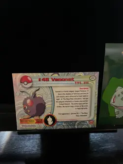 Venonat #48 TOPPS Series 1 Blue Logo Rainbow Holo Pokemon Card 148💎NM💎 - Image 2