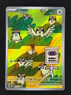 Pidgey 207/197 Illustration Rare Obsidian Flames Pokemon NM - Image 1