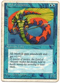 MTG LORD OF ATLANTIS CARD 4TH EDITION MAGIC THE GATHERING - Image 1