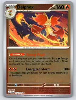 Delphox 013/086 Rare Chaos Rising Pokemon Reverse Holo Near Mint - Image 1