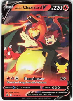 Pokemon Lance's Charizard V SWSH133 Holo Sword & Shield Promo Pokemon Holo NM - Image 1