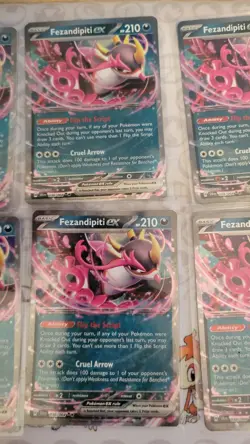 Fezandipity ex 038/064 Double Rare Pokemon(Lot Of 6x) TCG Card Shrouded Fable NM - Image 4