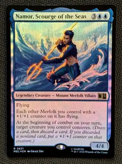 Namor, Scourge of the Seas Foil Marvel Super Heroes Mtg Nm 0631 - Image 1