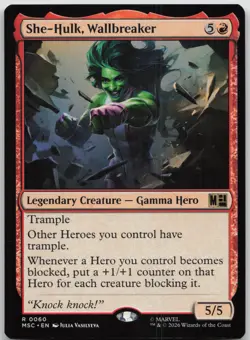 She-Hulk, Wallbreaker Commander: Marvel Super Heroes 60 NM R - Image 1