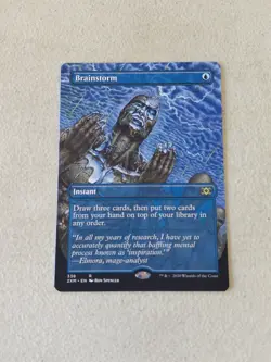 Brainstorm (Borderless) #338 Double Masters Magic MTG D236 - Image 1