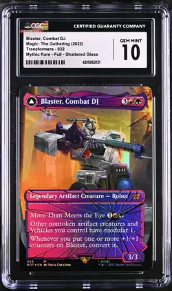 Blaster, Combat DJ (CGC GEM MINT 10) Shattered Glass MTG UB:Transformers - Image 1