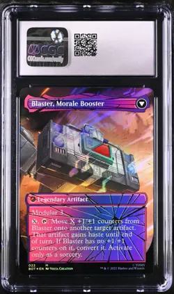 Blaster, Combat DJ (CGC GEM MINT 10) Shattered Glass MTG UB:Transformers - Image 2