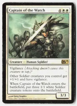 Captain of the Watch 8 Rare Magic 2013 (M13) Magic: The Gathering Near Mint - Image 1