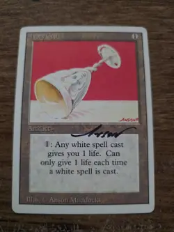 Ivory Cup SIGNED Revised Ed Anson Maddocks Magic The Gathering - Image 1