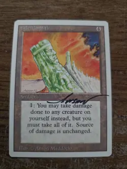Jade Monolith SIGNED Revised Anson Maddocks Magic The Gathering - Image 1
